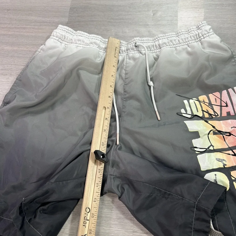 Jordan Swim Trunks Mens Medium Gray Ombre Air Lined Drawstring CZ4849-010